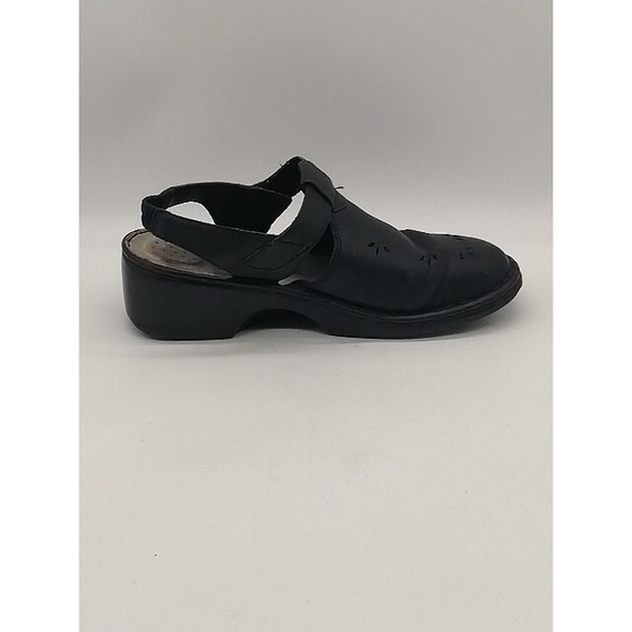 Cobbie Cuddlers Pumps Womens Black 8.5 Wide Slingback Leather Shoe Hook Loop - Picture 6 of 11